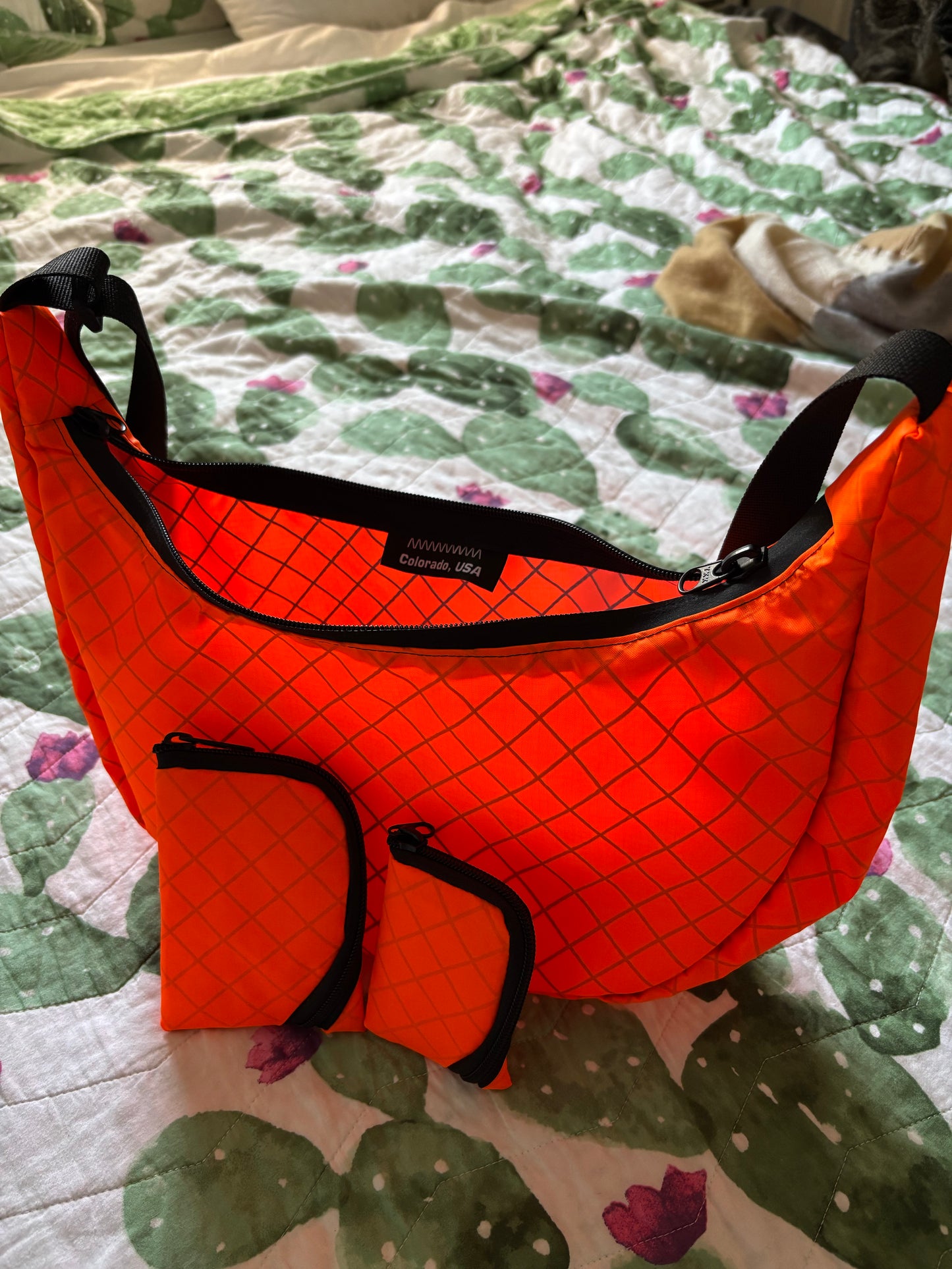 Crossbody Crescent Bag - EPX200 Bright Orange