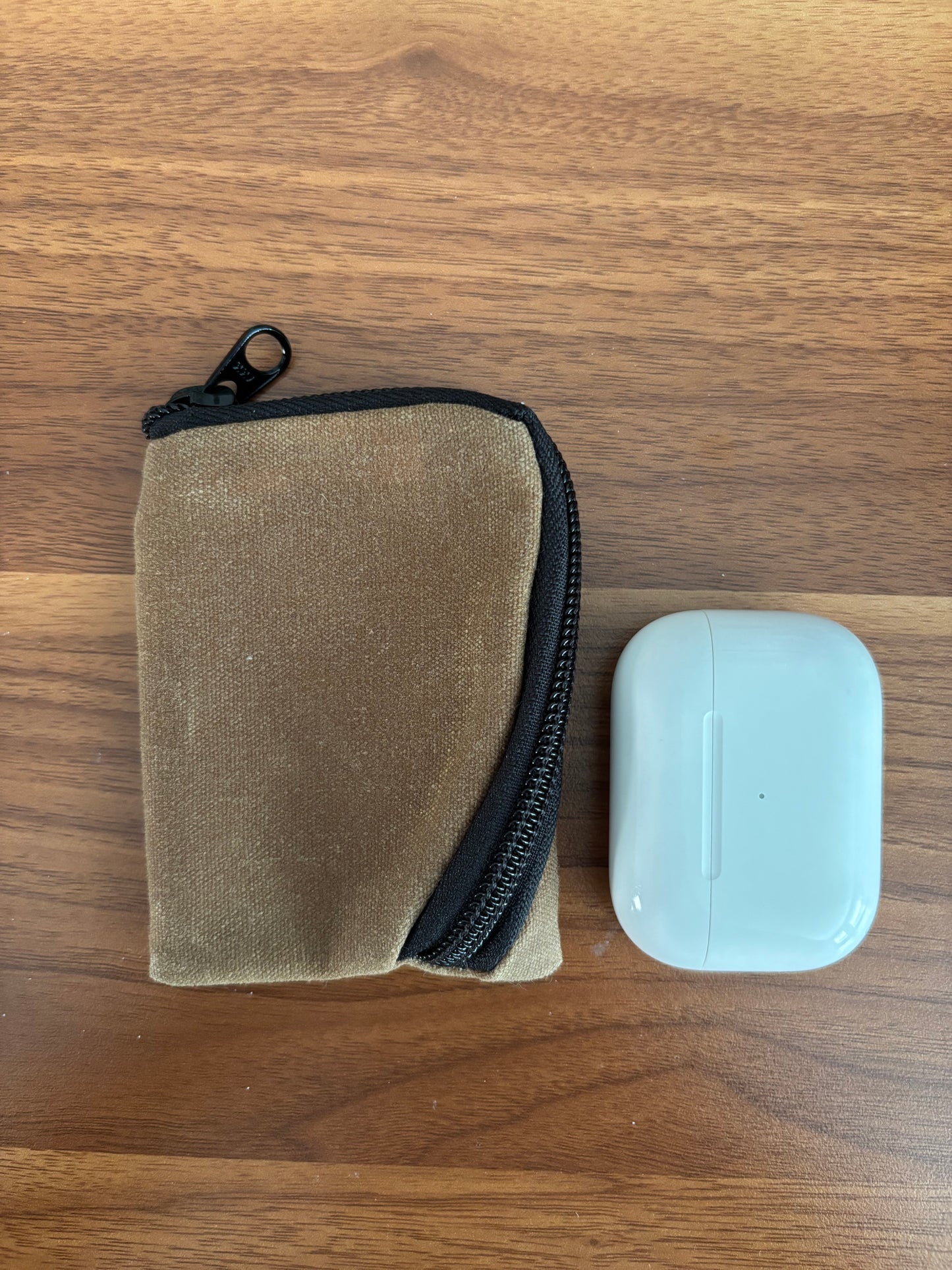 Folded Zipper Pouch - 12 oz Waxed Canvas