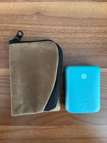 Folded Zipper Pouch - 12 oz Waxed Canvas